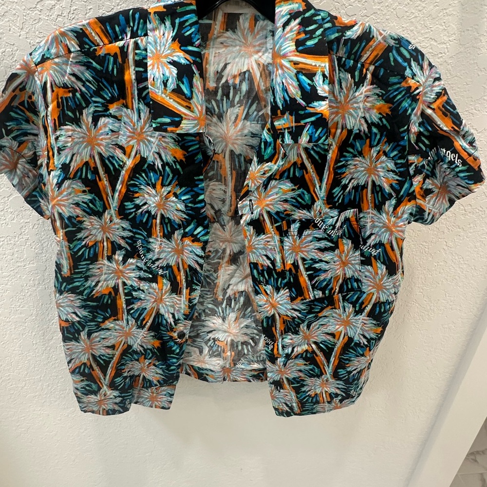 Palm Angels Multicolor Palms Bowling Graphic Shirt Sz 12
